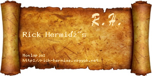 Rick Hermiás névjegykártya